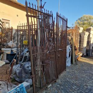 Iron gate with nails
